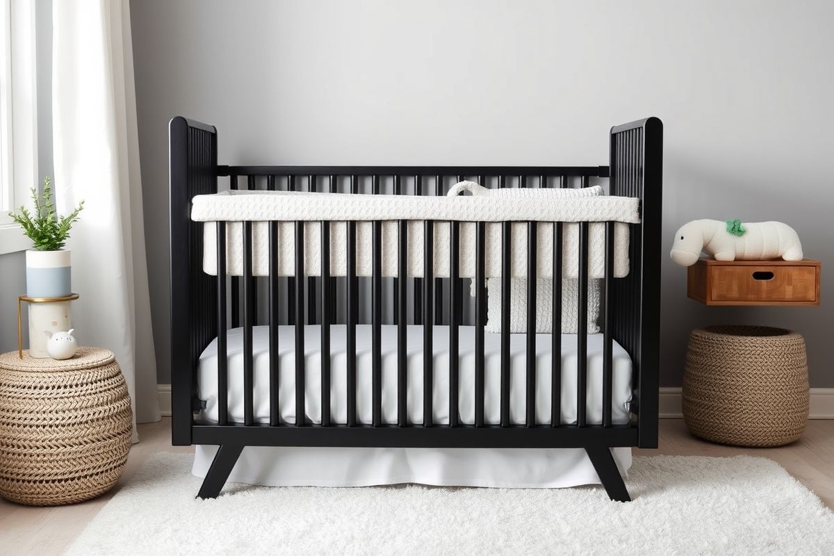 Textile Textures: Using Fabrics to Soften the Black Crib