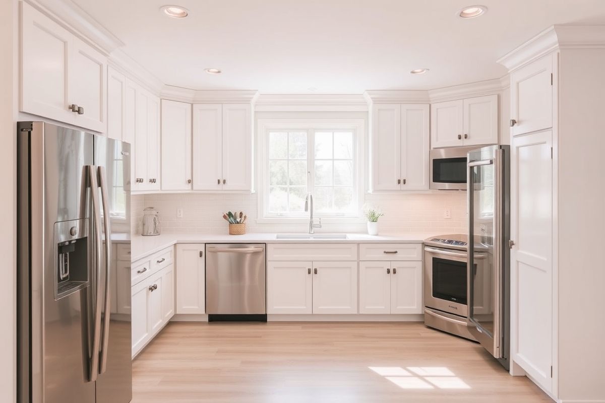 The Power of Contrast: Pairing White Dove with Dark Countertops