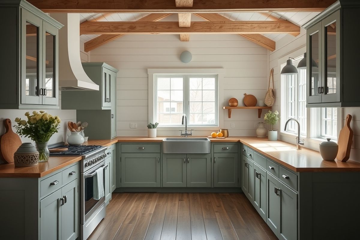 Farmhouse Green: Rustic Charm and Cozy Appeal