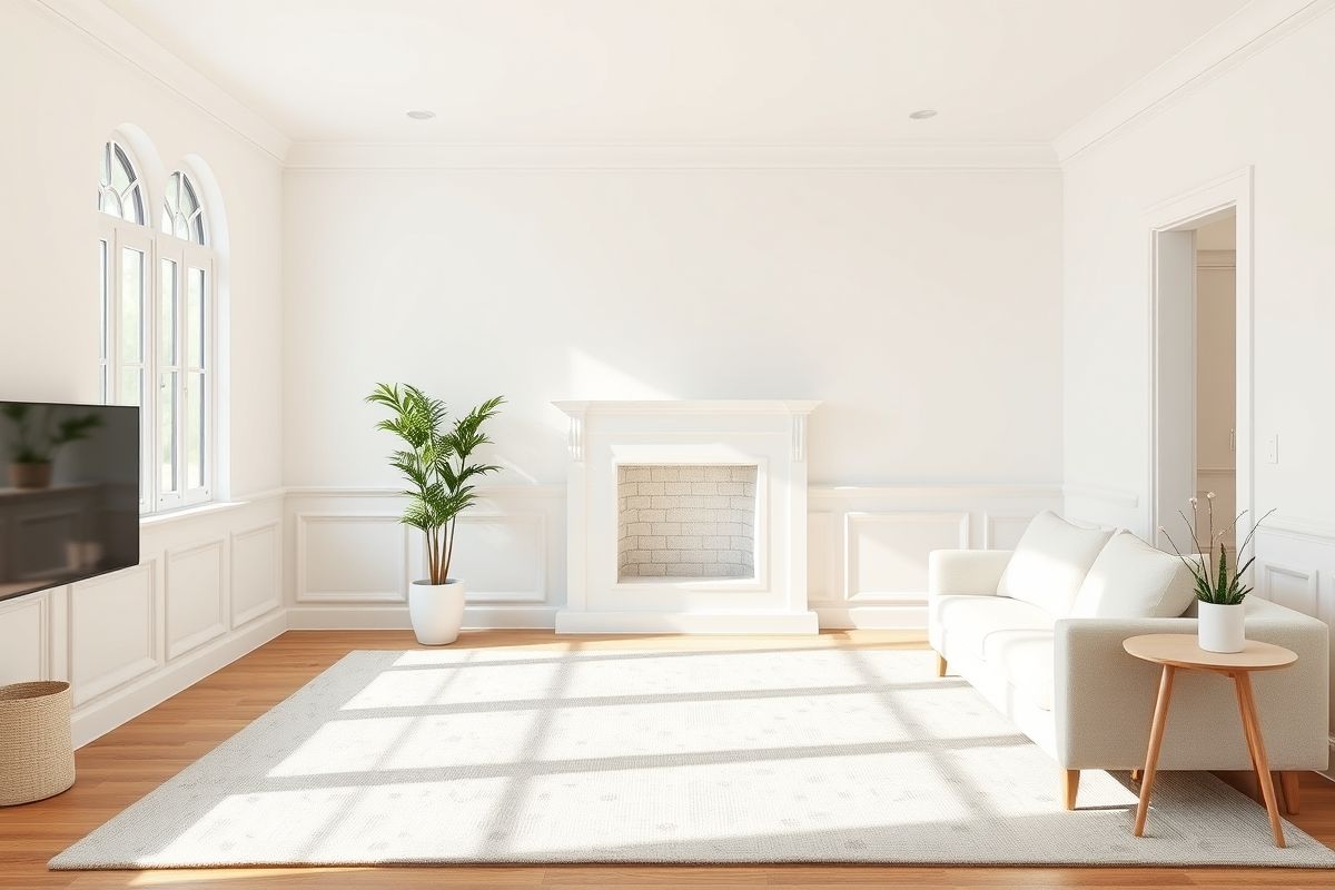 Light and Bright White Wainscoting: Clean and Airy