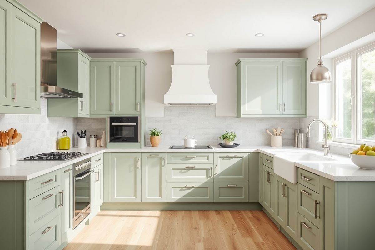 Painting the Walls: Complementary Colors for a Sage Green Kitchen