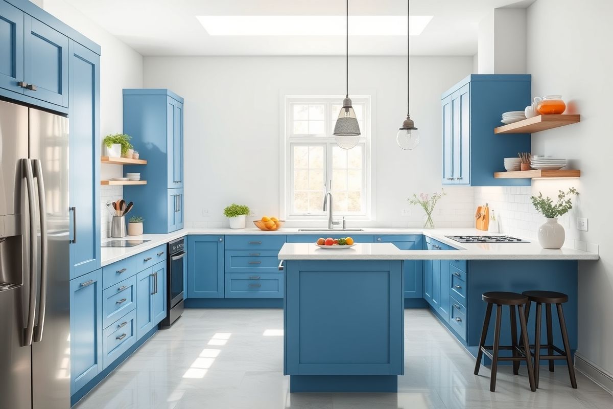 Flooring Options: Grounding the Blue Design