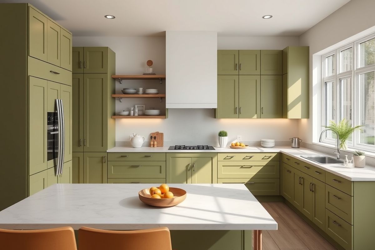 Countertop Complements: The Best Surfaces to Pair with Olive Green