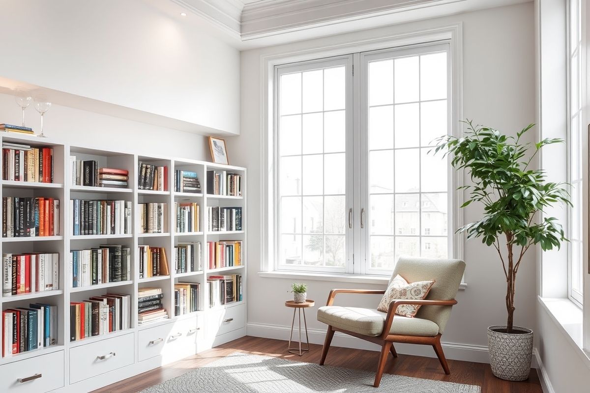 The Built-In Bookcase Nook: Seamless Integration