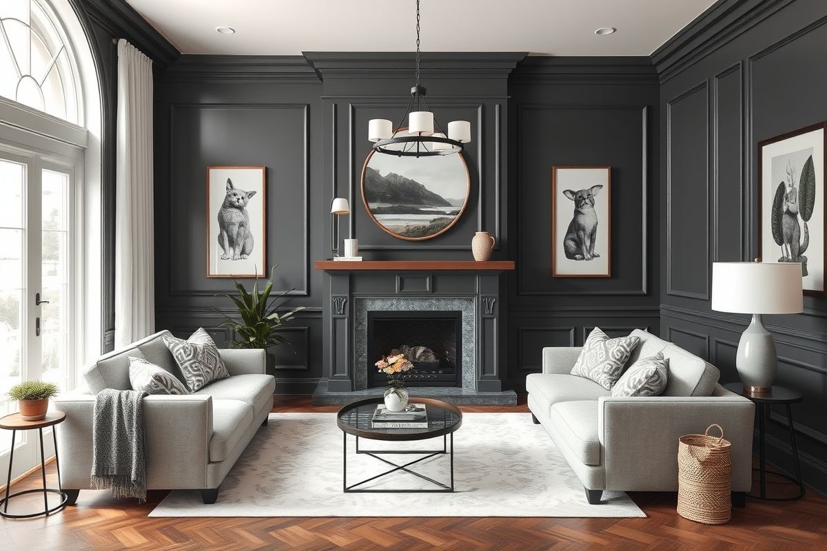 Dark Painted Wainscoting: Dramatic and Sophisticated