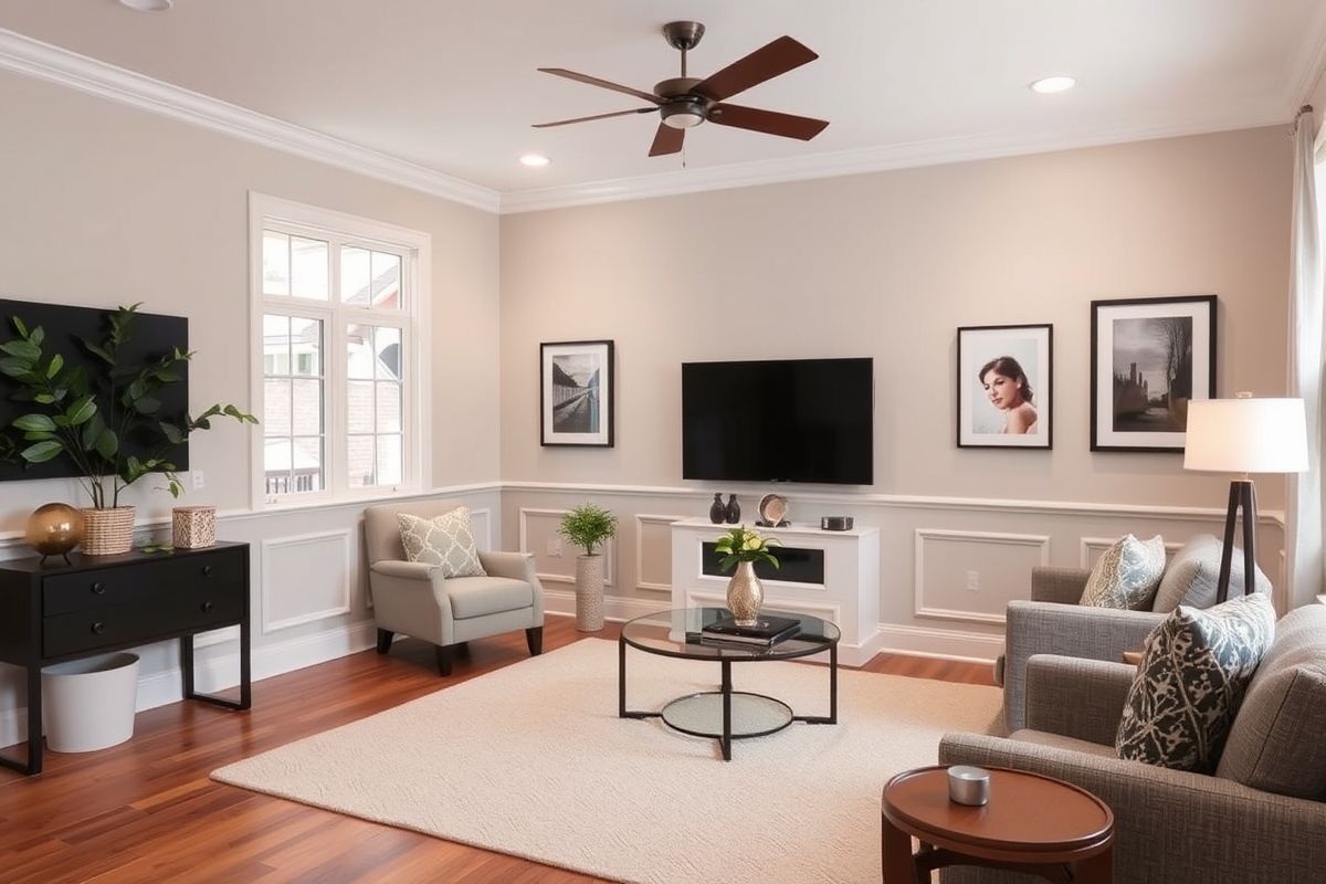 Wainscoting with Wallpaper Above: Pattern and Texture