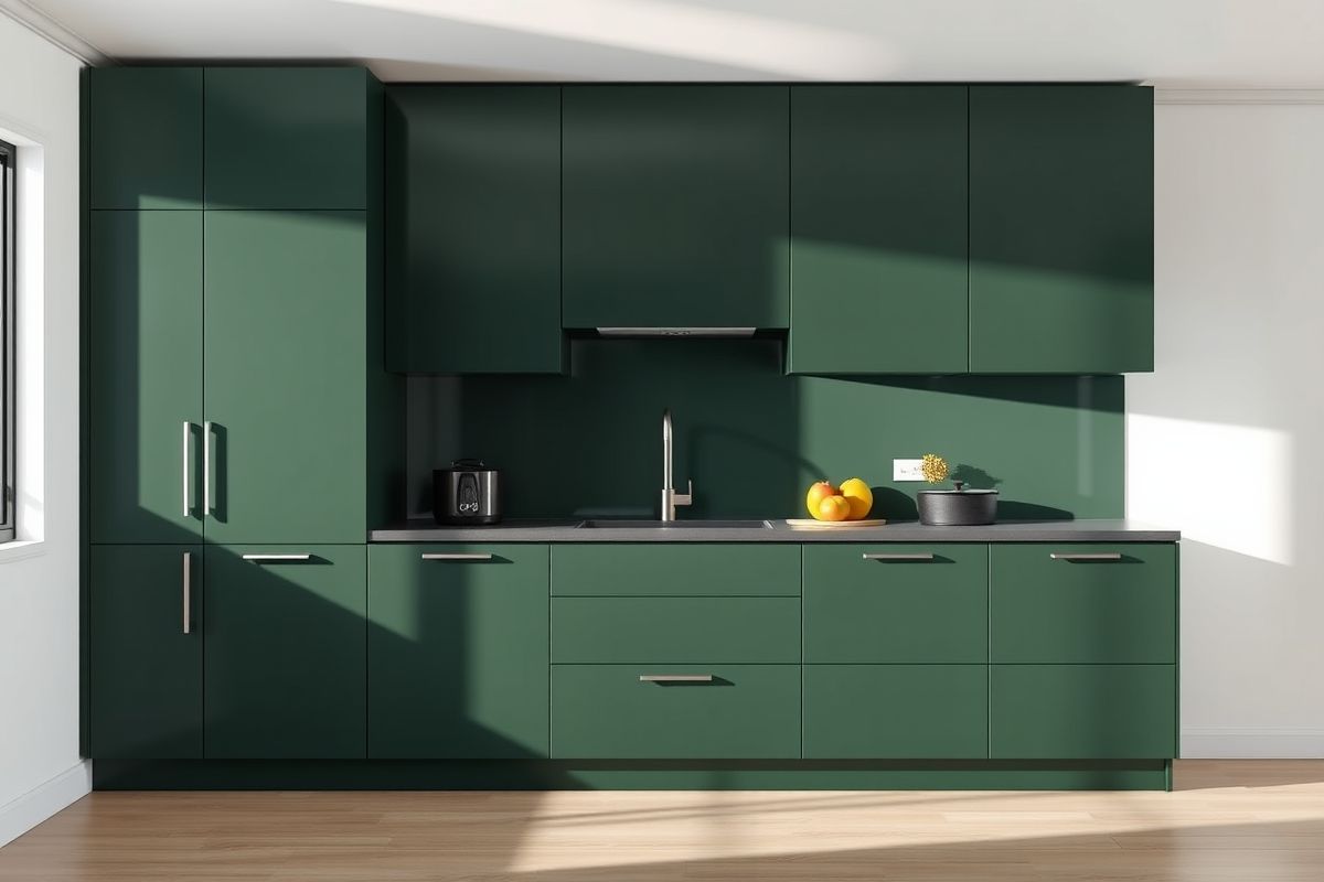 Modern Green: Sleek Lines and Minimalist Design