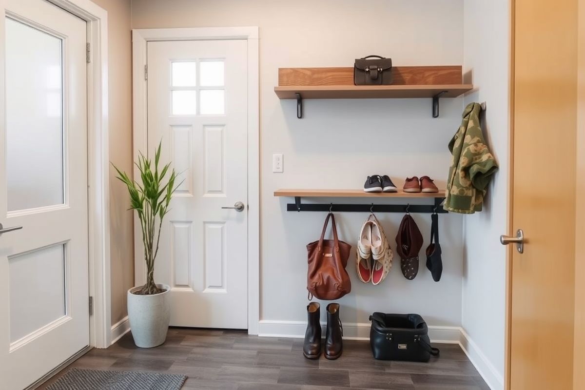 Wall-Mounted Shoe Shelves: Floating Elegance