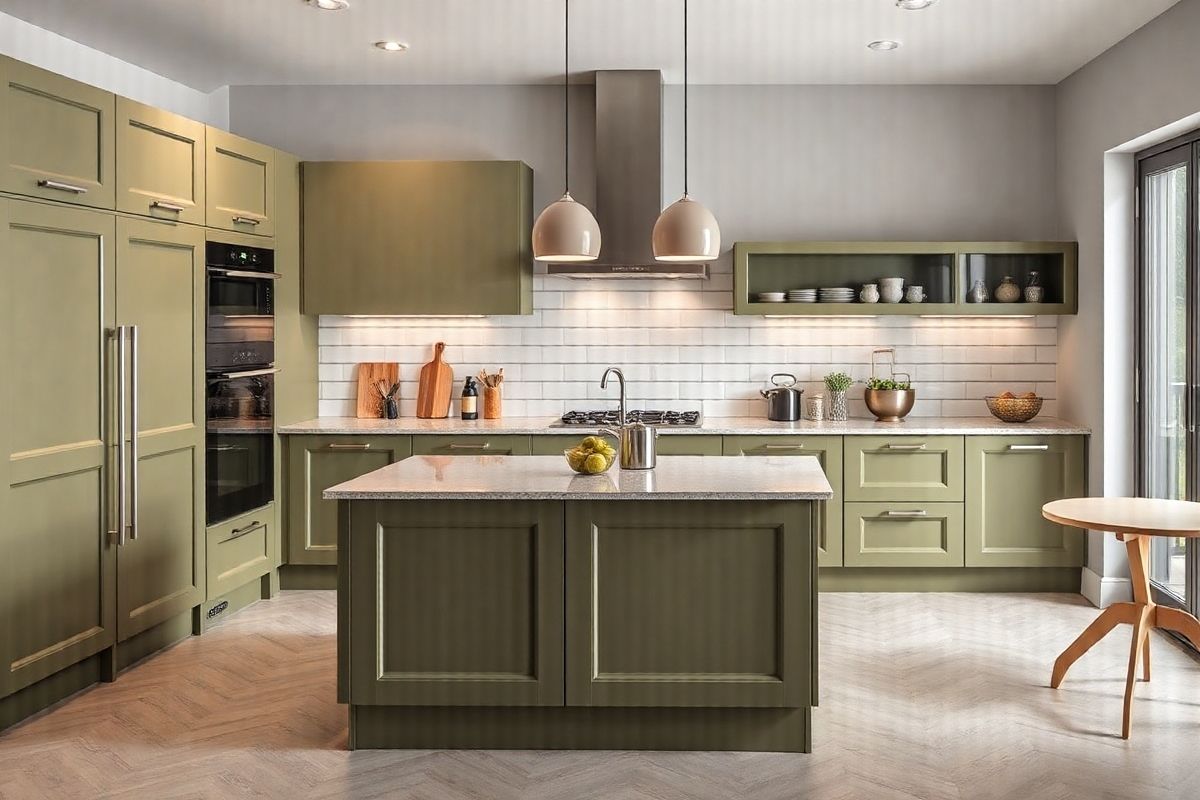 Flooring Fundamentals: Grounding Your Olive Green Kitchen