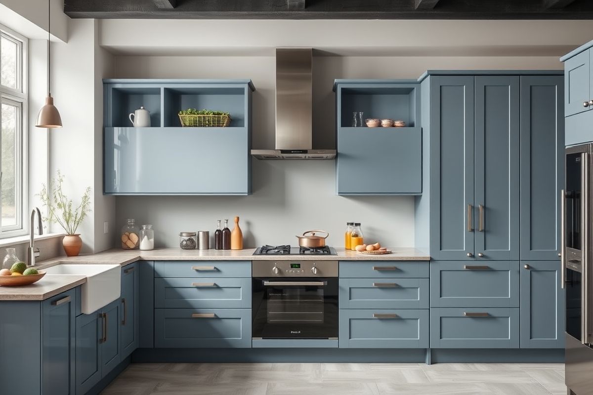 Flooring Fundamentals: Grounding Your Slate Blue Kitchen