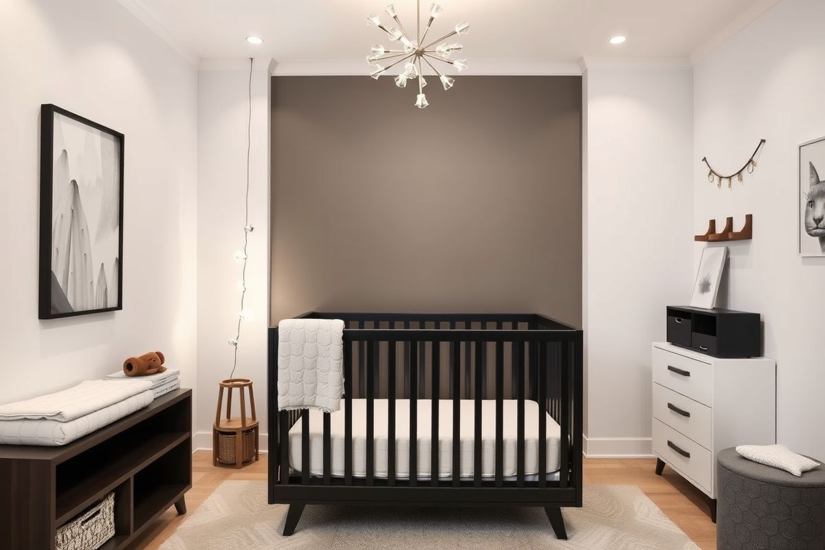 Starry Night Theme: Celestial Dreams with a Black Crib