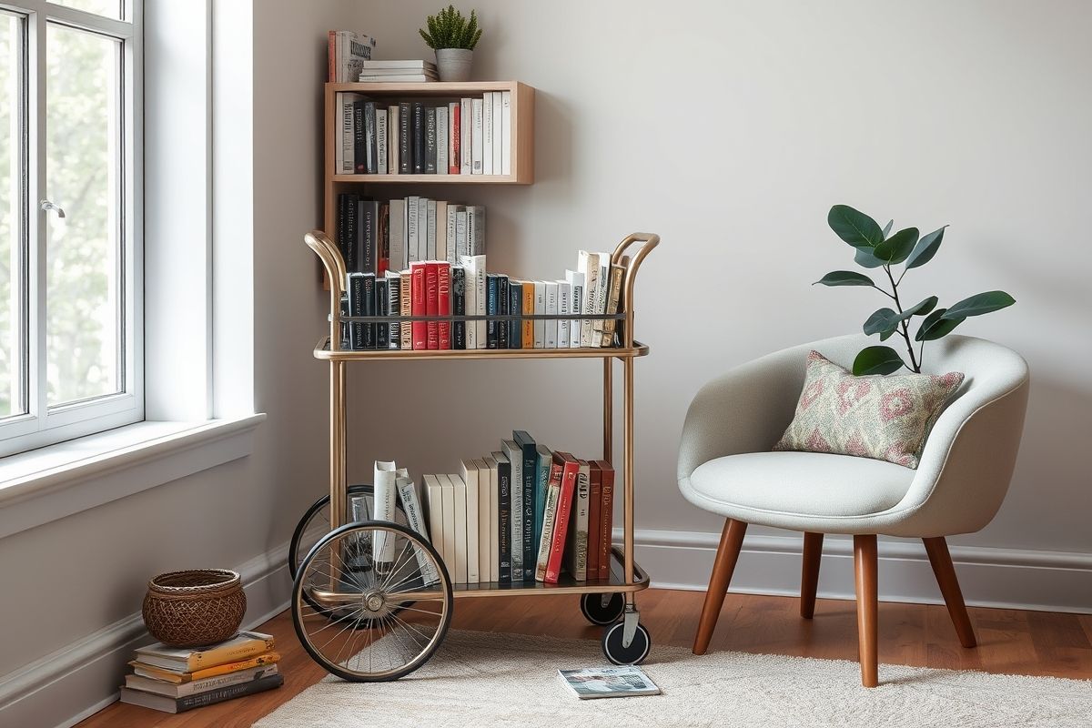 Book Cart Companion: Mobile Reading Station