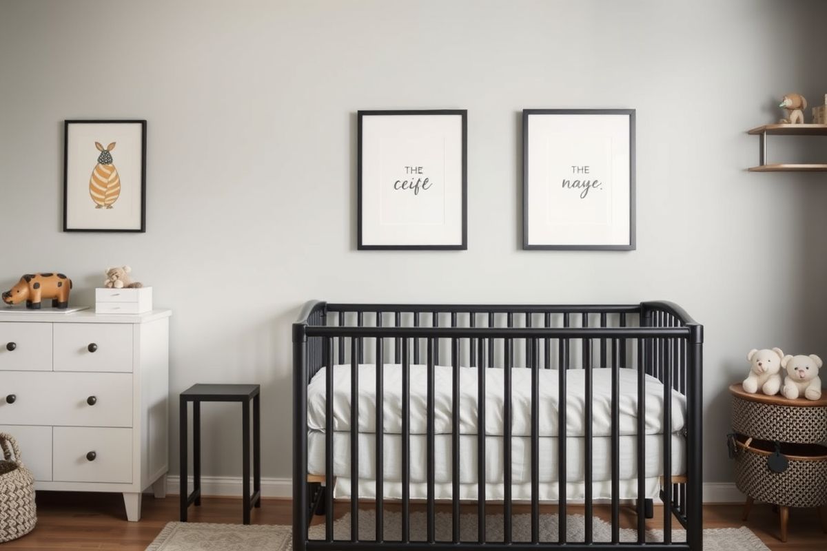 Wall Art Wonders: Complements for a Black Crib