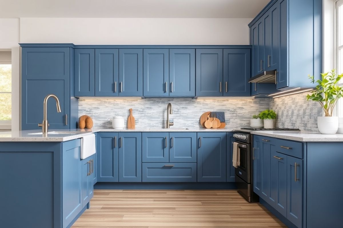 Backsplash Ideas: Enhancing the Blue Palette