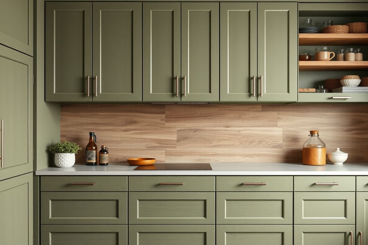 Material Matters: Cabinet Materials to Enhance Olive Green's Beauty